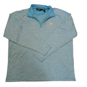 Bobby Jones Performance Collection Men's Quarter Zip Blue Lightweight Pullover